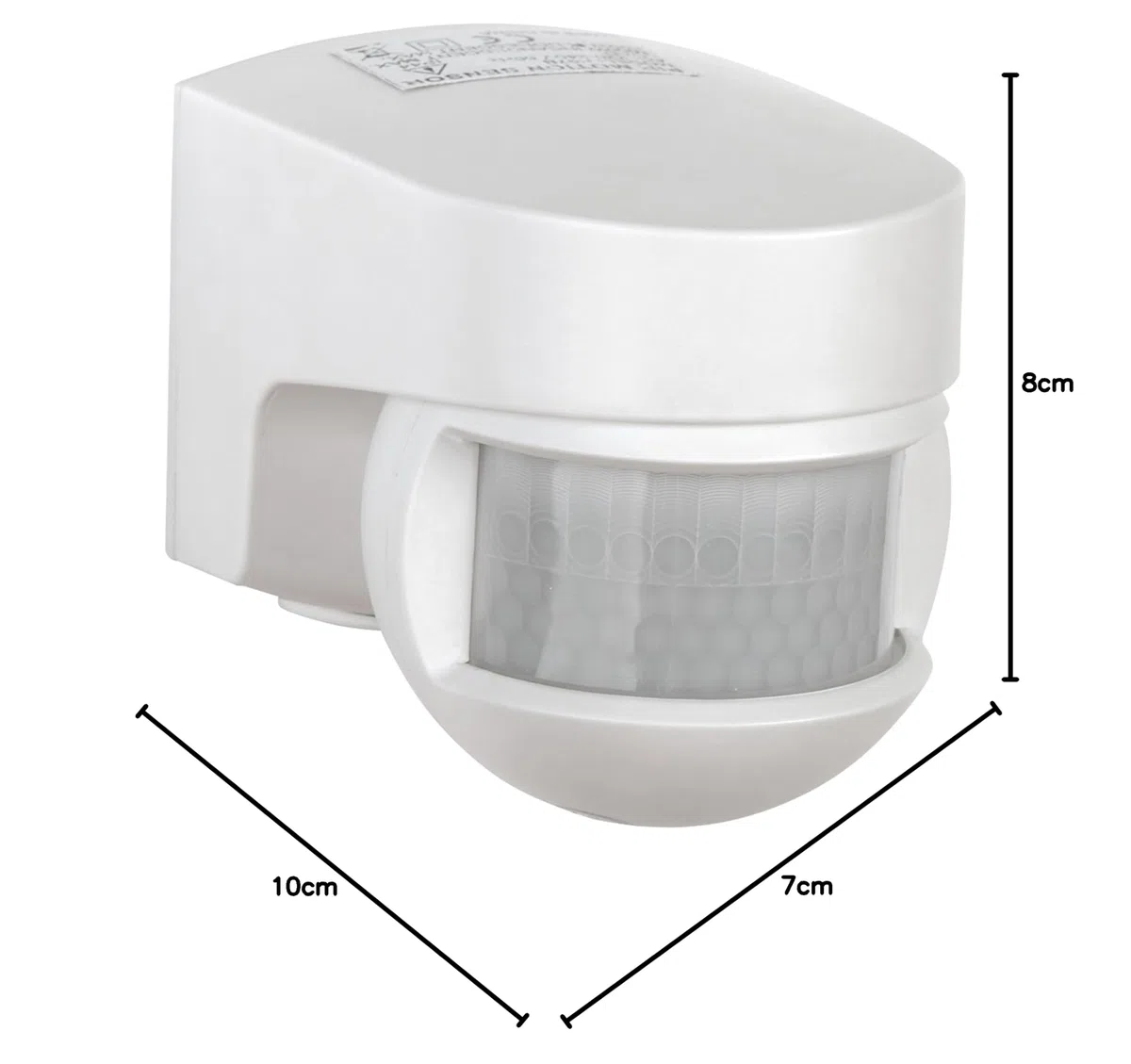 VEMER VE212700 SENSOR 140 - Rilevatore di Presenza con Installazione a Parete, Sensore di Movimento con Tecnologia a Infrarossi, Testa del Sensore Ruotabile e Inclibabile, IP55, Bianco