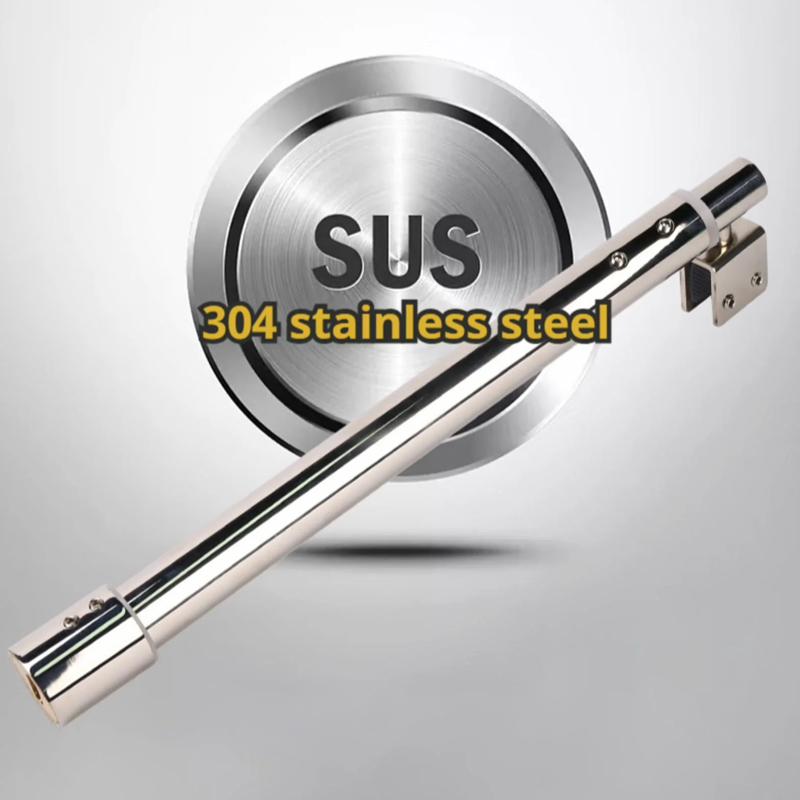 Barra di supporto per porta doccia in acciaio inox regolabile da 1.600 a 800 mm, 25 mm, compatibile da 8 a 12 mm