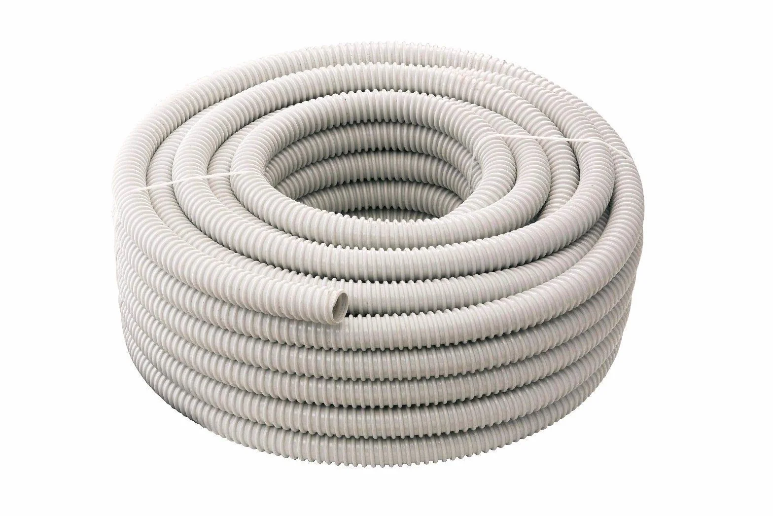 10 MT GUAINA SPIRALATA FLESSIBILE 32 MM PVC GRIGIA TUBO IMPIANTI ELETTRICI