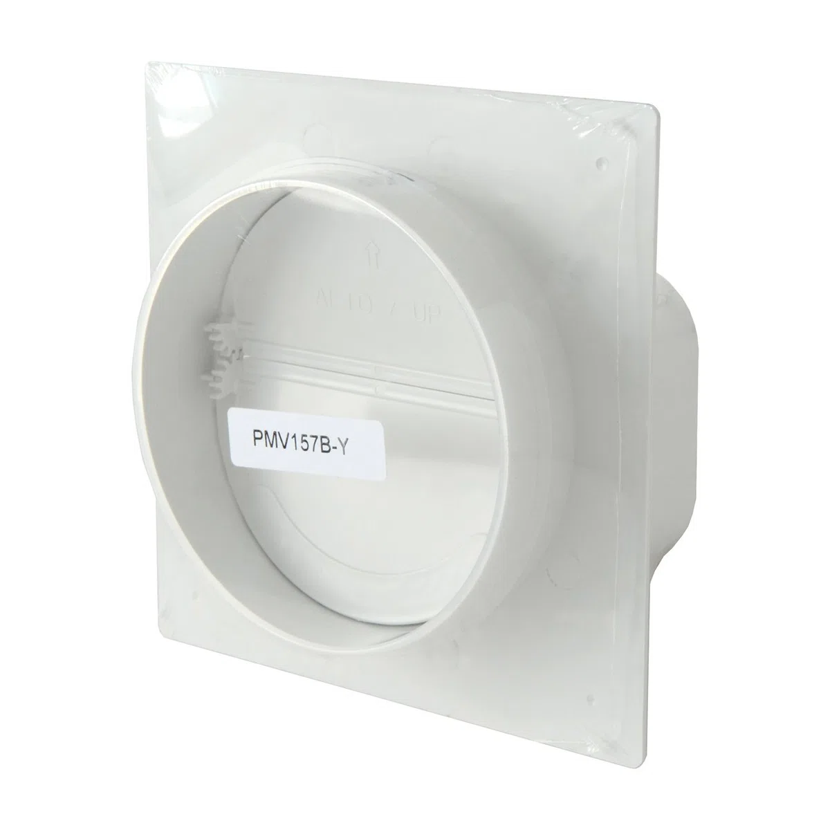 La Ventilazione PMV157B Placca per Passaggi a Muro da Tubo Rettangolare a Tondo con Valvola di Non Ritorno, 150x70 mm - 125 mm