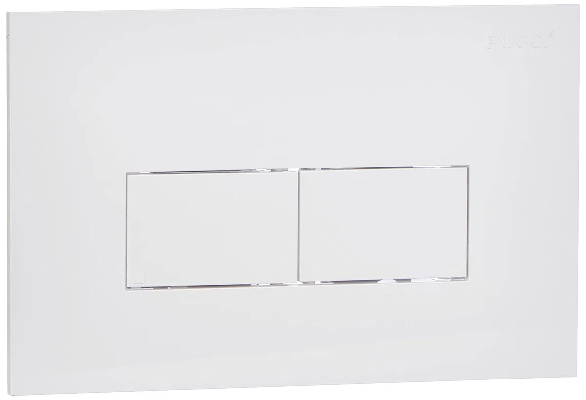 Pucci 80130560 Placca bianca a 2 pulsanti (cm 28x18) mod. Linea per cassetta incasso mod. Eco