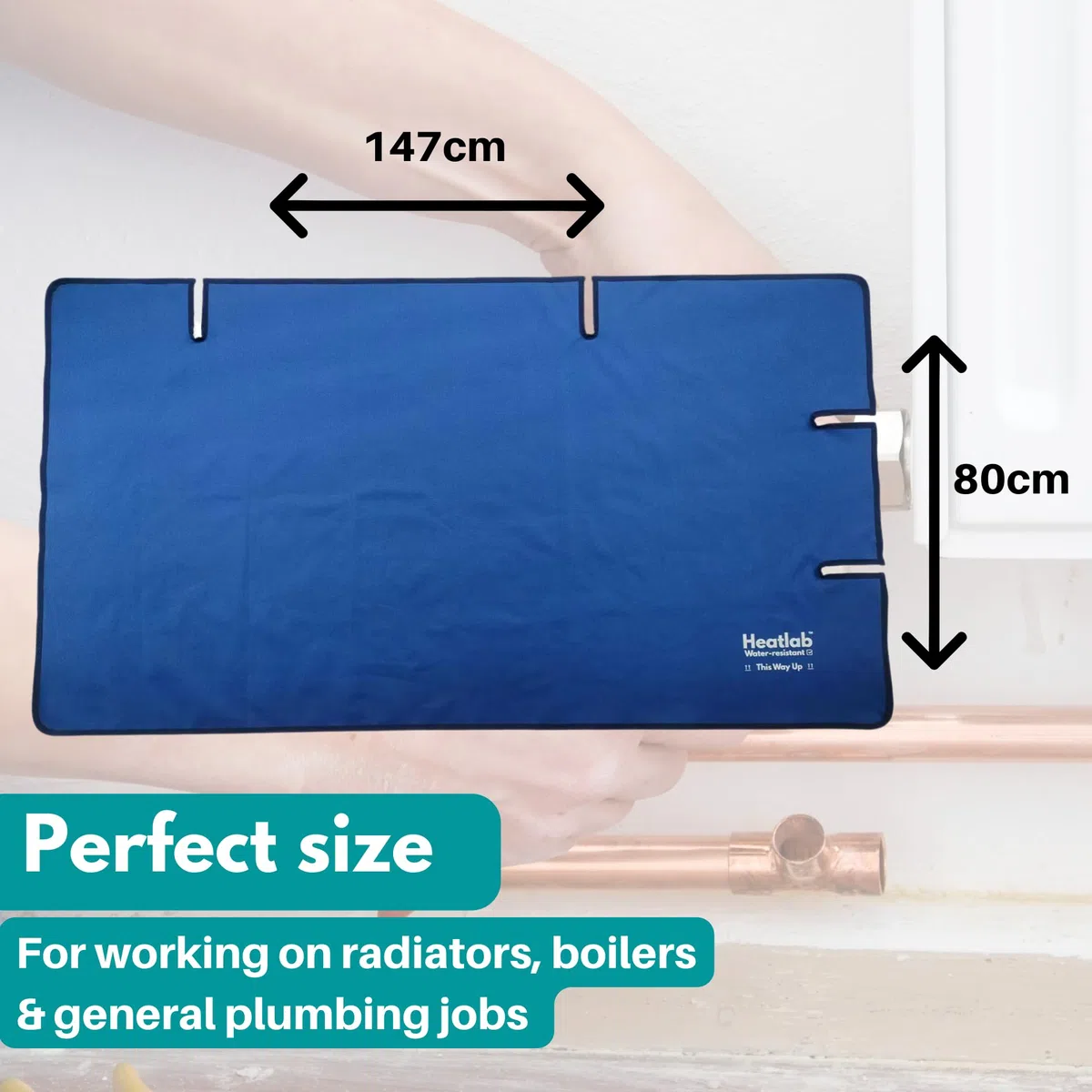THE ULTIMATE DUST SHEET | Plumbers Dust Sheet | Plumbers Work Mat Made From Water Proof 600d Material. Perfect For Boiler Servicing, Working On Radiators & Plumbing Jobs A Must In Your Plumbing Tools.