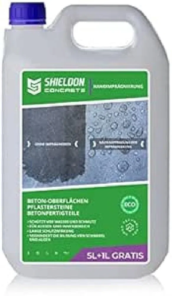 Shieldon Protects - Impregnante per pavimentazione in calcestruzzo, nanoprotect, impregnazione e protezione fino a 10 anni, idrofob, calcestruzzo, ideale per impregnazione di calcestruzzo esterno, 6