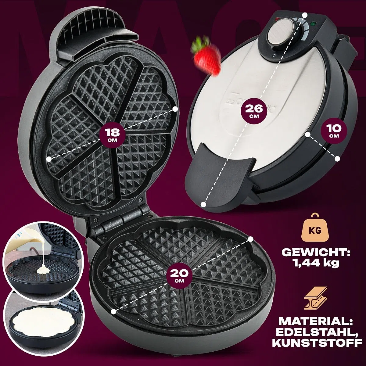 Clatronic WA 3492 Waffle Maker