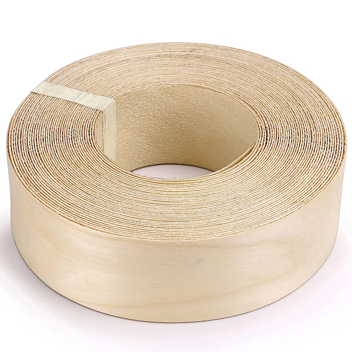 Skelang Legno impiallacciato, ferro su bordatura, nastro preincollato legno, per mensola, armadio, telaio porta, Betulla, 50mm x 15m