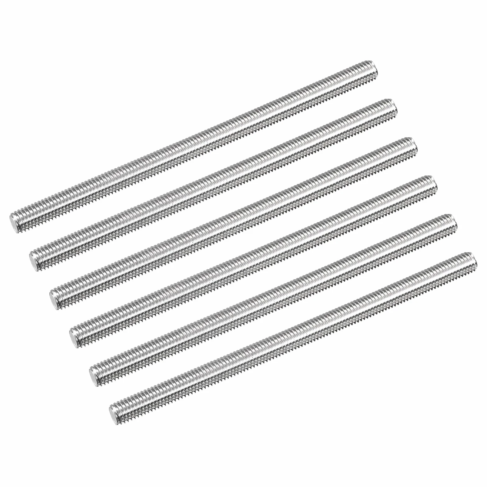 QUARKZMAN Barra Filettata M8 x 140mm Passo Filettatura 1.25mm Perni Barra Filettata in Acciaio Inox 304 Destre Completamente Filettati Aste 6 Pezzi