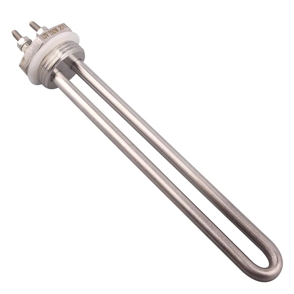 1pc 12v Elemento Riscaldante DC Resistenza Solare a Forma di U DN25 Elettrico Immersione Acqua Elemento Caldaia Tubolare Riscaldatore 100w 150w 200w(Heater Only,150w)