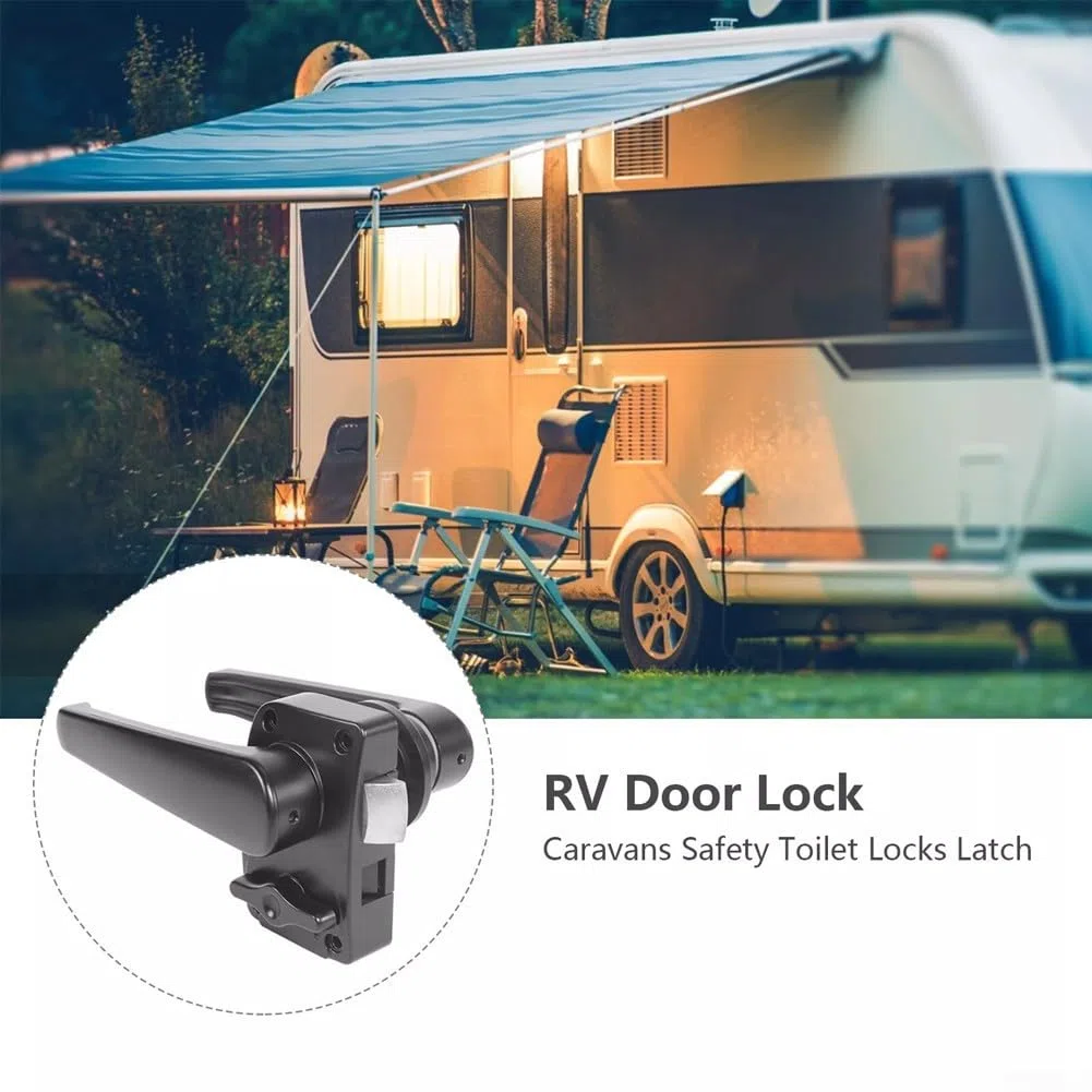 Serratura per porta WC camper bagno serratura per camper, yacht robusta struttura in metallo, elegante e affidabile