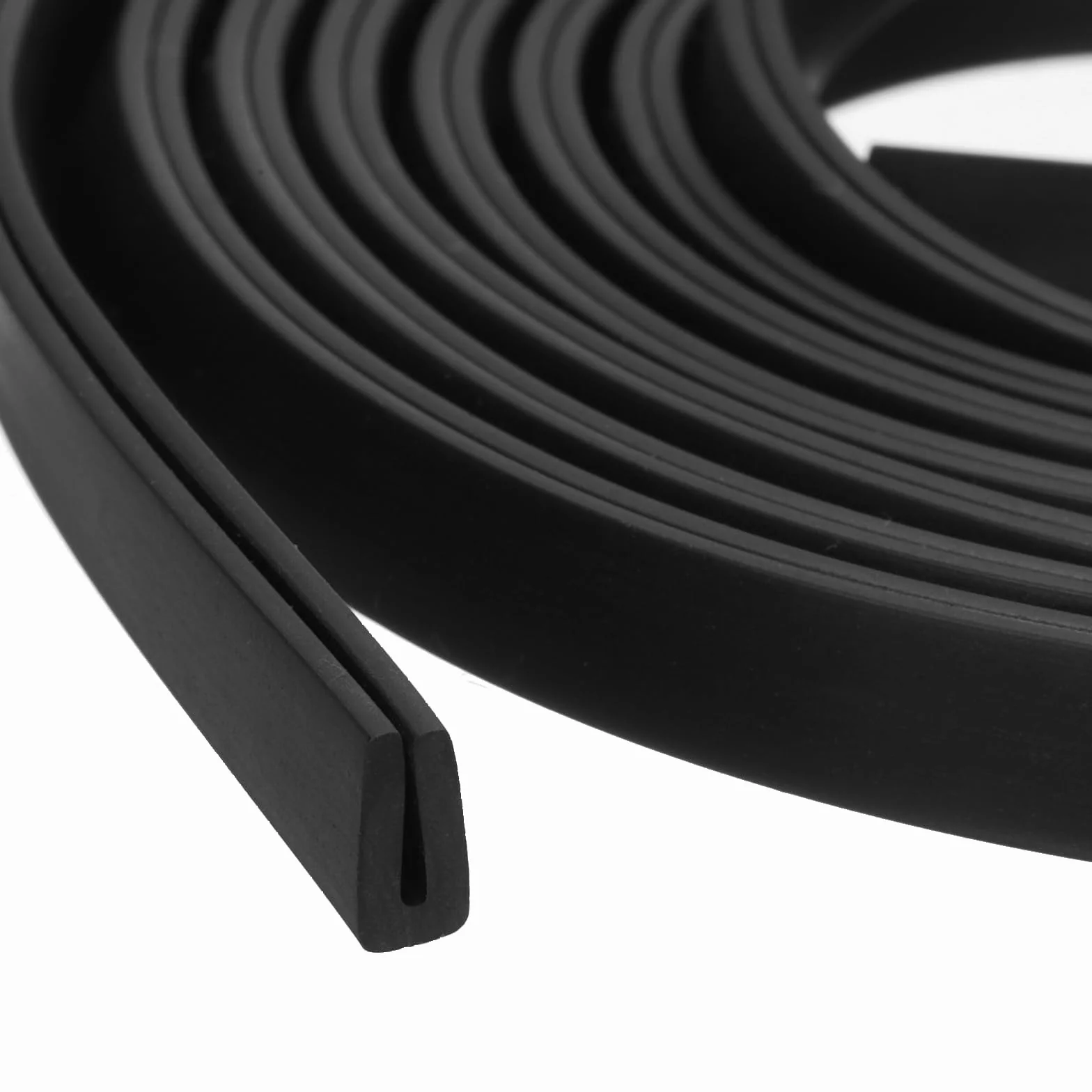 QUARKZMAN 2 Pezzi Profilo di Protezione a U, Lunghezza 11.5ft, Guarnizione in Gomma per Bordi Protettore Piatto Adatto per Spessore 0.5-1mm, (5/32" L x 5/16" A) Nero