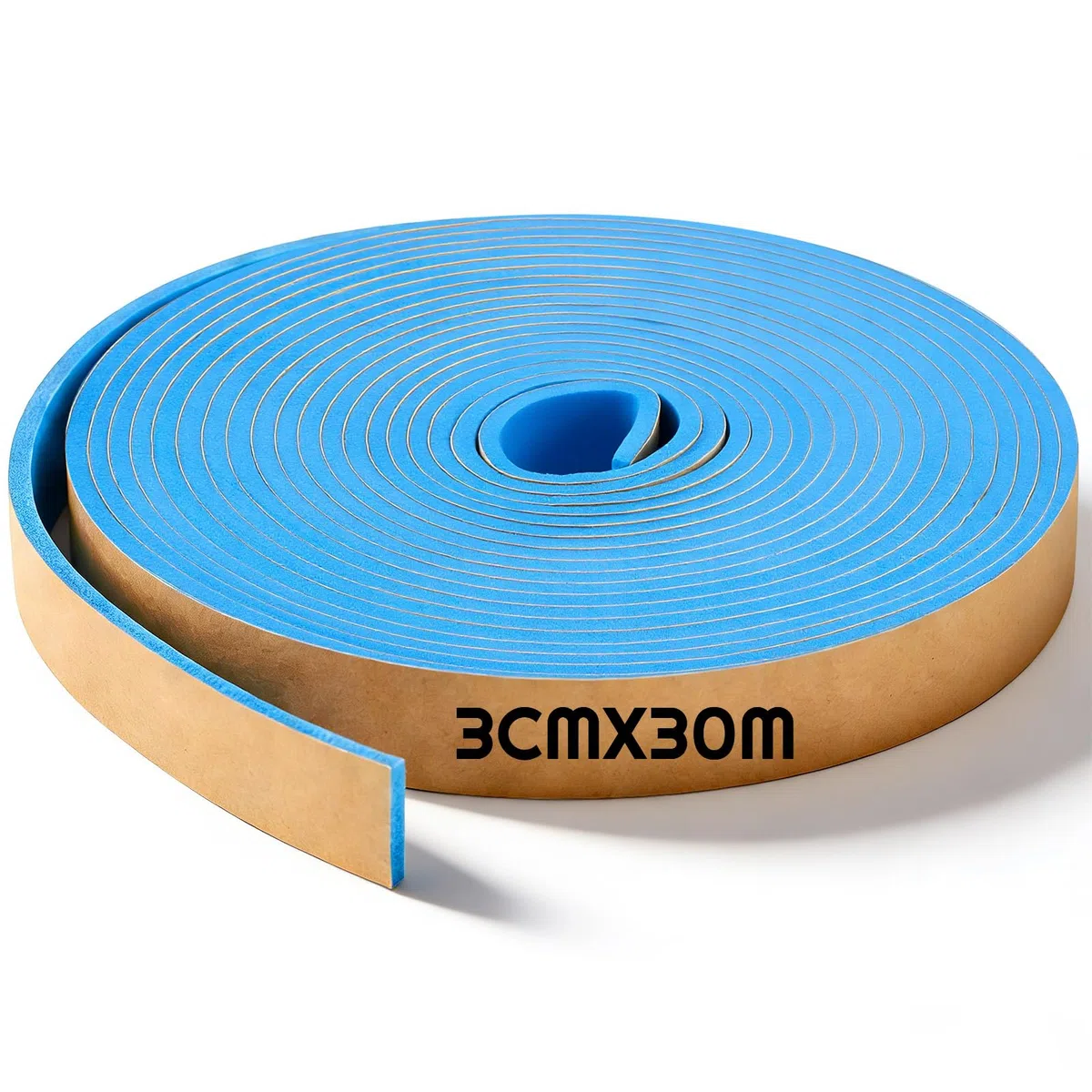 Xuniea Autoadesivo per Composto Autolivellante Nastro per Giunti di Dilatazione per Isolamento Striscia Isolante Perimetrale Autoadesivo Parete Divisoria Riscaldamento(3 cm x 30 m,Blu)