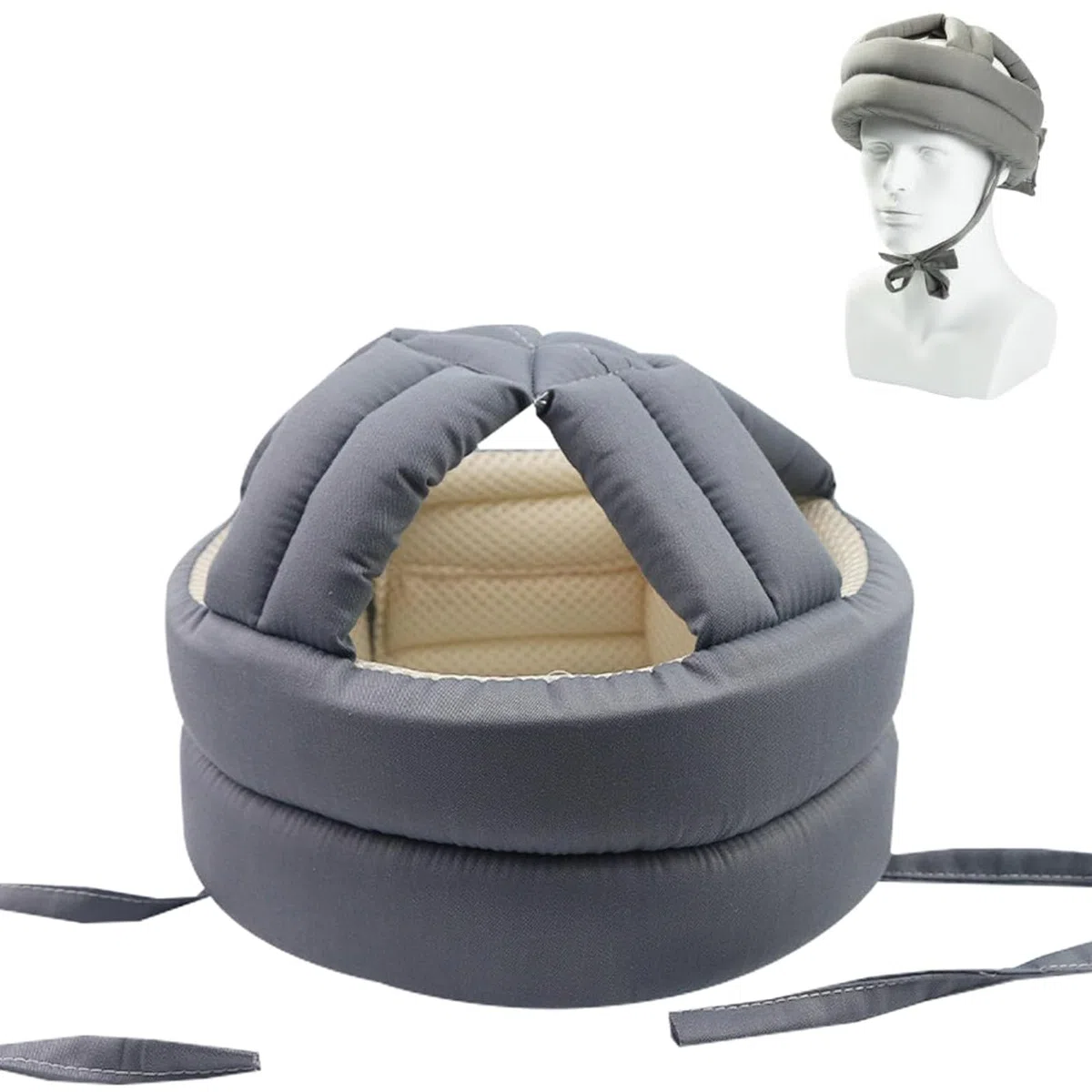 Cappello Protettivo Regolabile Traspirante per Anziani, Casco Di Sicurezza per La Testa Dell'Anziano Anti, Caduta Cappello Protettivo Spesso E Morbido, Sicuro e Confortevole