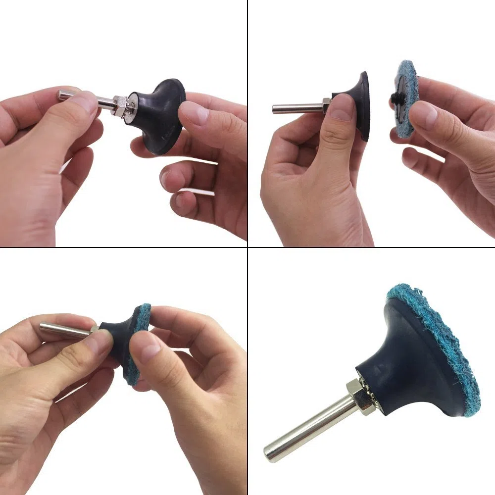 30 pezzi dischi abrasivi dischi cambio rapido set, fine/media/grossa, 5,1 cm/50 mm, con 2 pezzi 1/10,2 cm, superficie del gambo, Afunta condizionata dischi per preparazione di superfici striscia