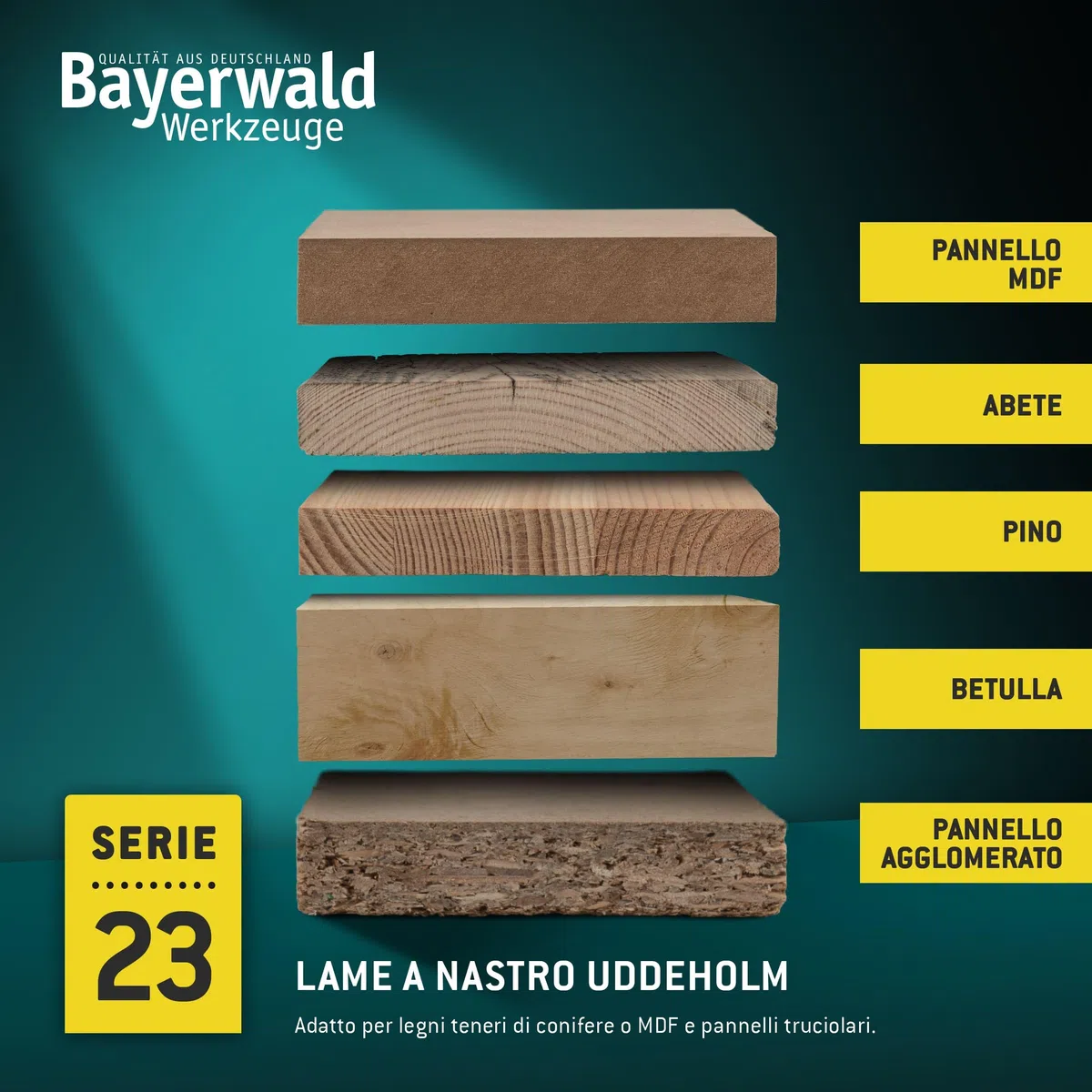 Lama per sega a nastro Bayerwald Uddeholm - 2100 x 15 x 0.5 x 6 / per tutti i tipi di legno comuni/nastro per sega adatto a Flott. Scheppach e altri.