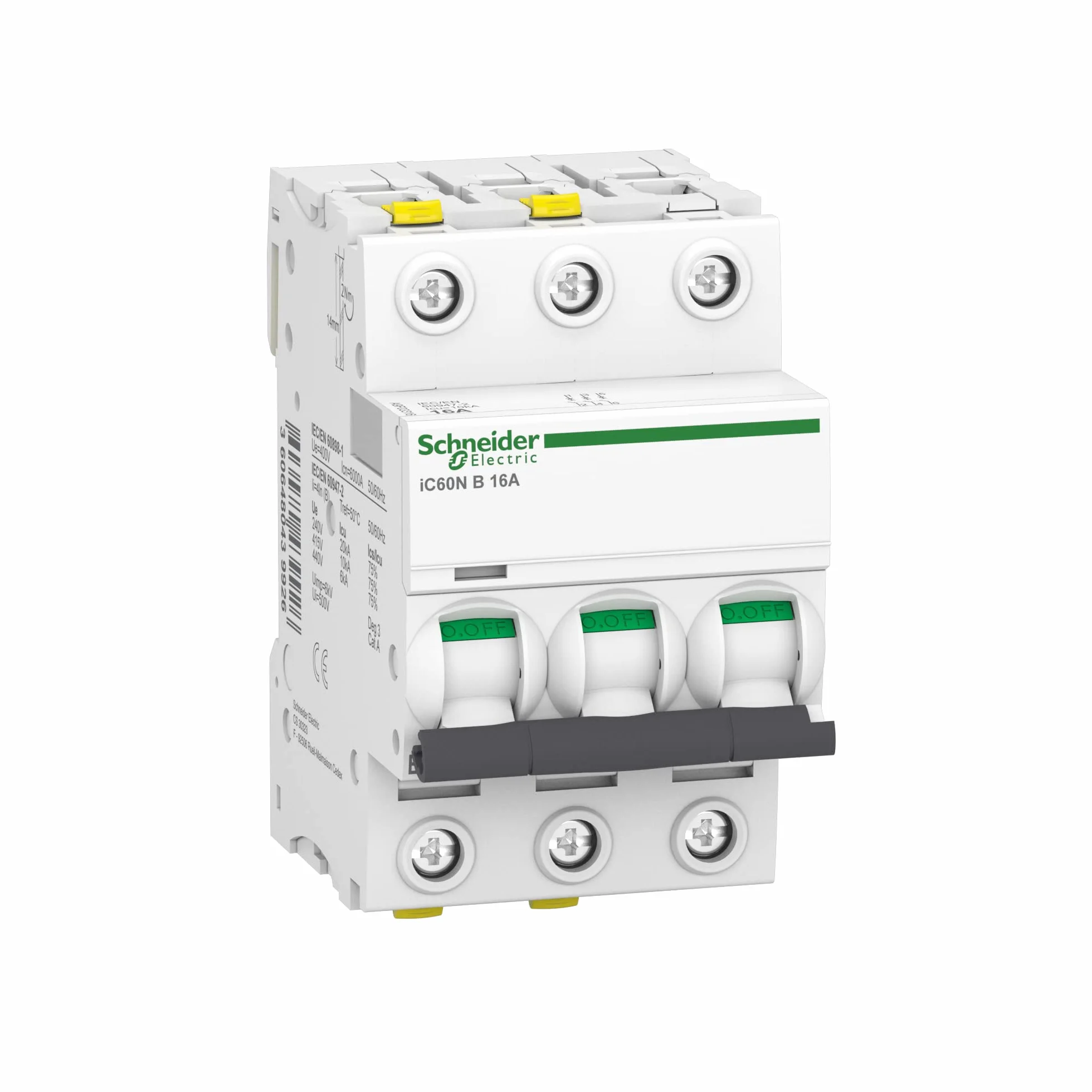 Schneider Electric ACTI9 IC60N 3P 16A B, A9F03316