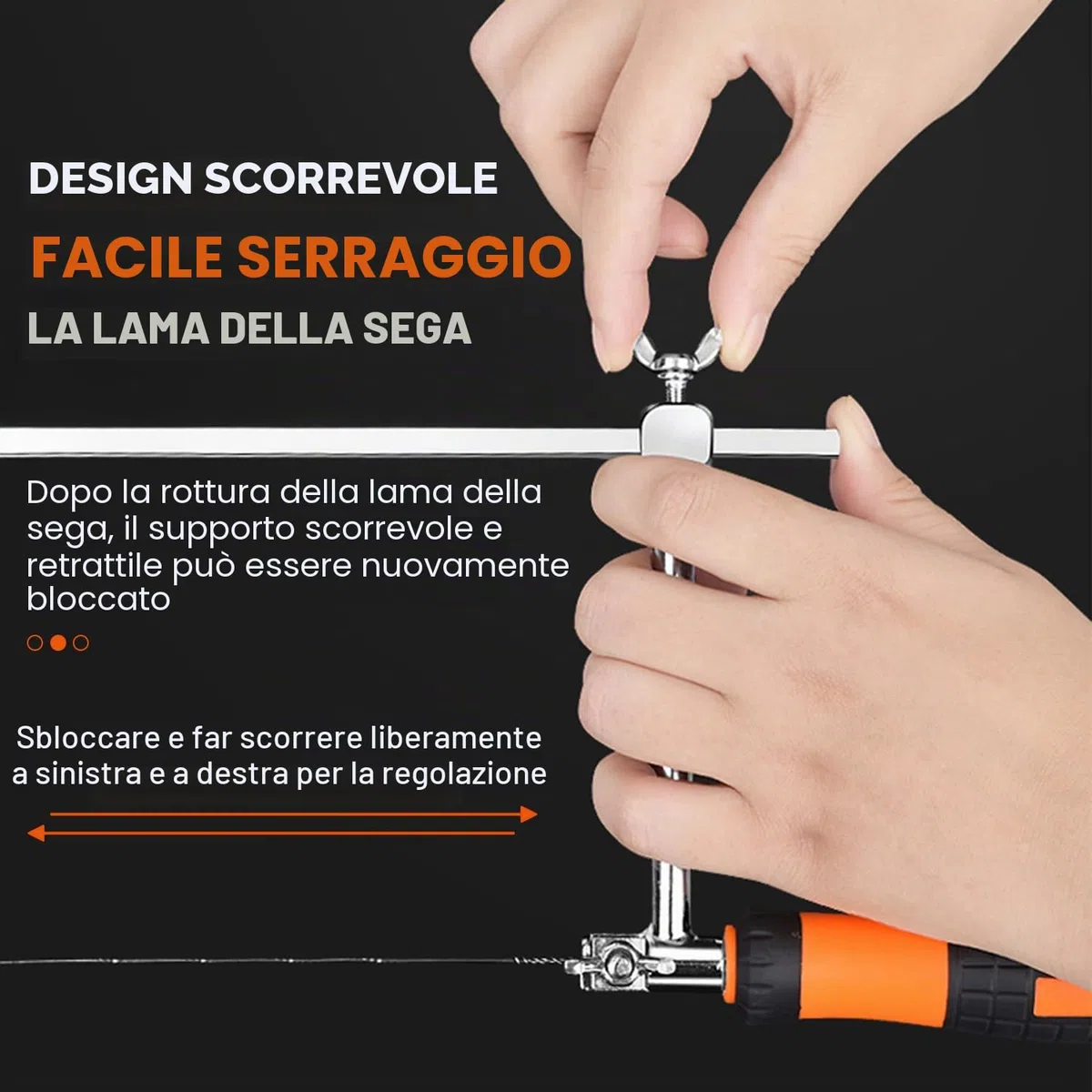 VOBOR Sega da Gioielli, Seghetto da Traforo con Telaio Regolabile e 5 Lame, Strumento di Taglio per Legno, Pietra, Giada, Metallo (S)