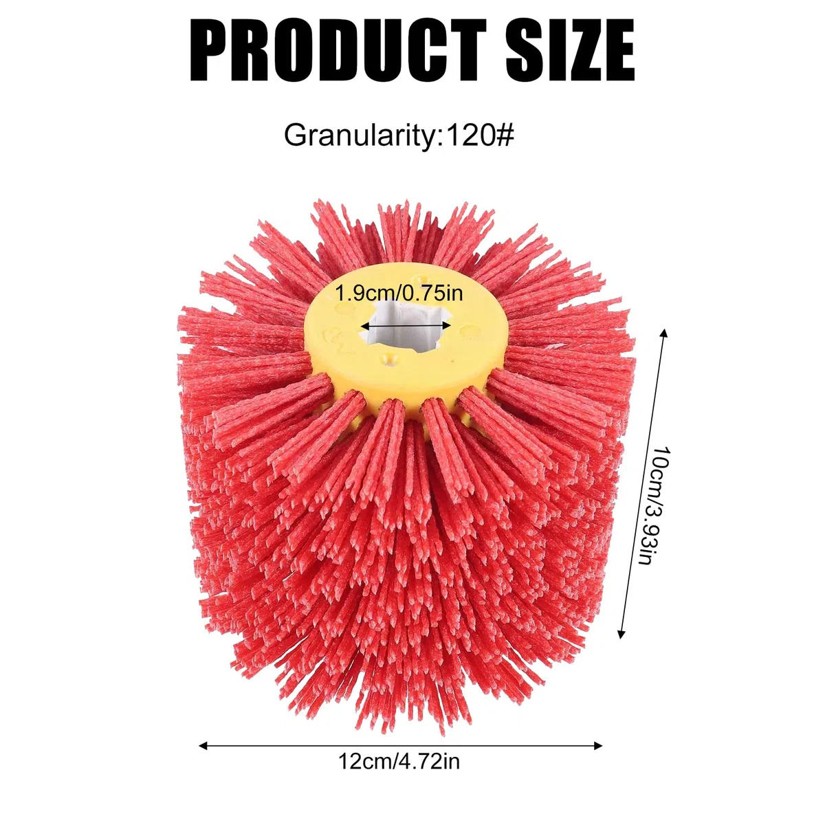 Spazzole abrasive: grana 120, larghezza 100 mm, diametro 120 mm, rullo abrasivo, spazzola in nylon adatta per macchina satinata, spazzola per levigatura, spazzola per setole, spazzola per lucidatura