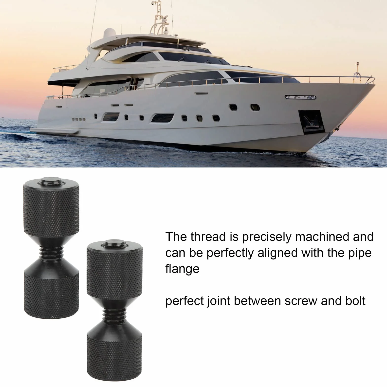 Perno di Allineamento della Flangia, 2 Pezzi Set di Perni a Due Fori Allineatori di Flange per Tubi in Alluminio a 2 Fori Perno di Allineamento di Connessione per Macchinari di