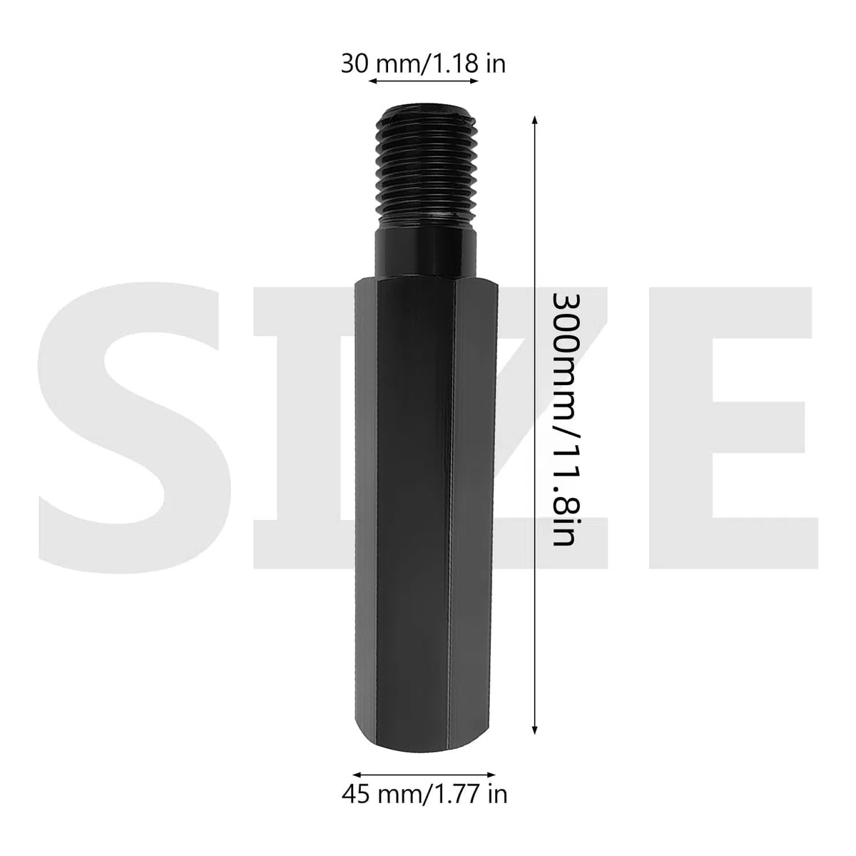 Prolunga da 300 mm per Corona Diamantata, Adatta a Carotatrici 1 1/4 UNC. Ideale per Punte Diamantate e Trapani Carotatrice