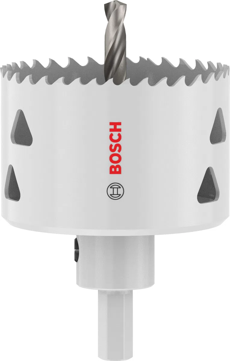 Bosch 1x Sega a tazza Multi Material con mandrino (per Acciaio, Cartongesso, Ø 64 mm, Professional Accessorio Trapanoi)