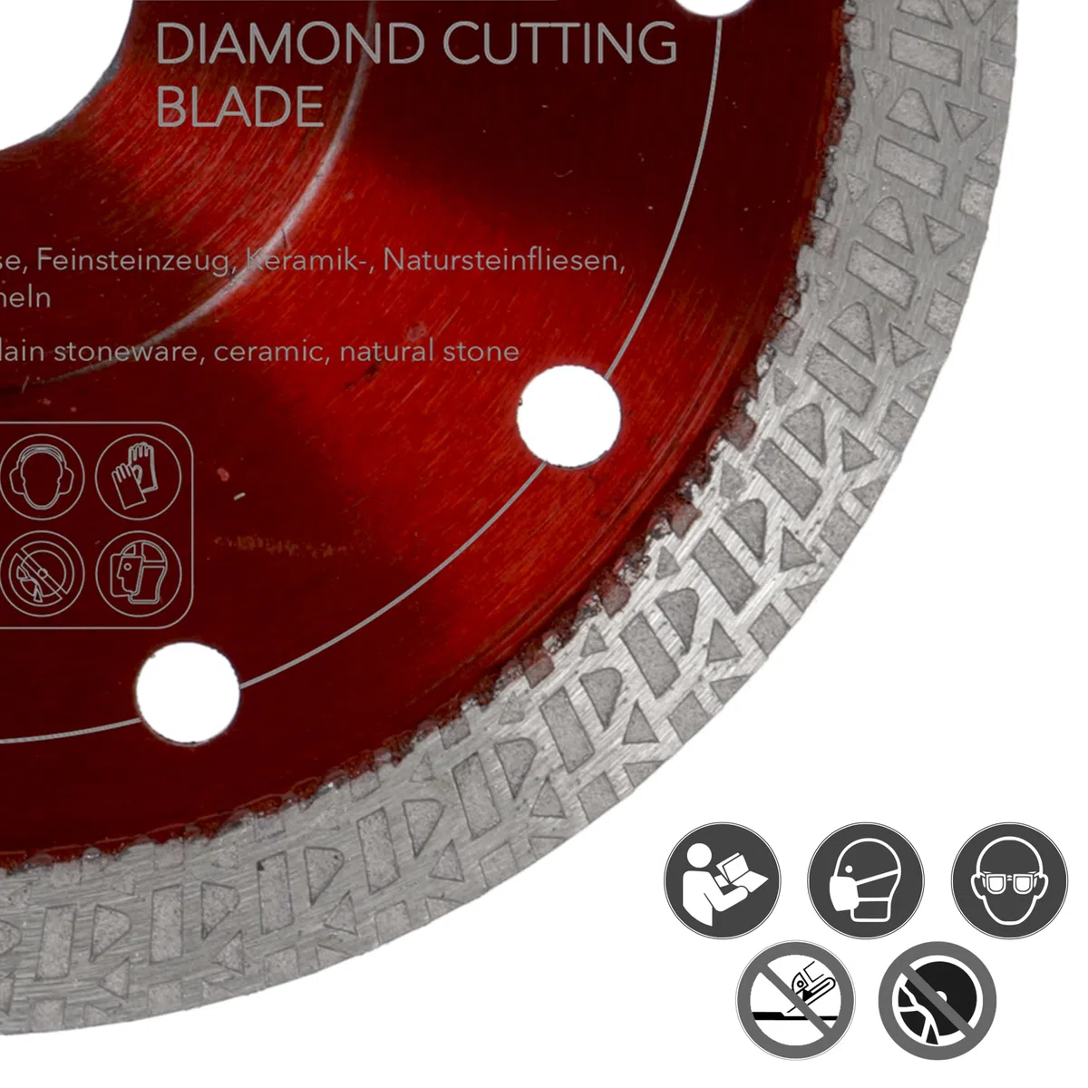 PRODIAMANT Disco da taglio diamantato Premium per piastrelle in gres fine 125 mm x 22,23 mm Disco per piastrelle da 125 mm per smerigliatrice angolare