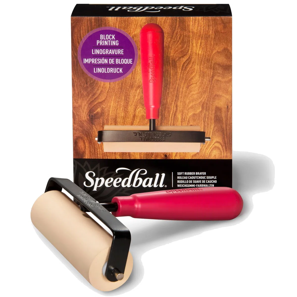 Speedball rulo morbido in gomma, Maroon, 4-Inch