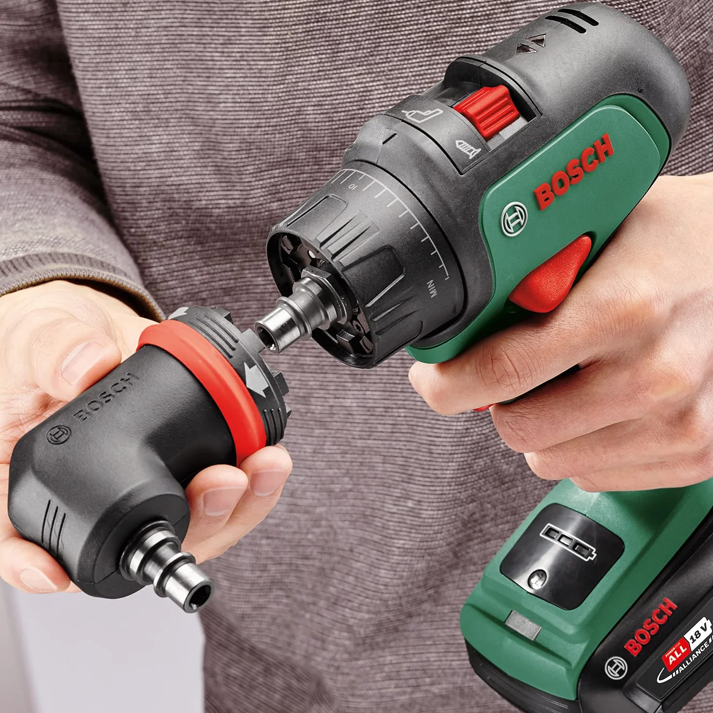 Bosch Home and Garden 1600A01L7T - Testa ad angolo, accessorio opzionale per AdvancedImpact e AdvancedDrill 18, in scatola