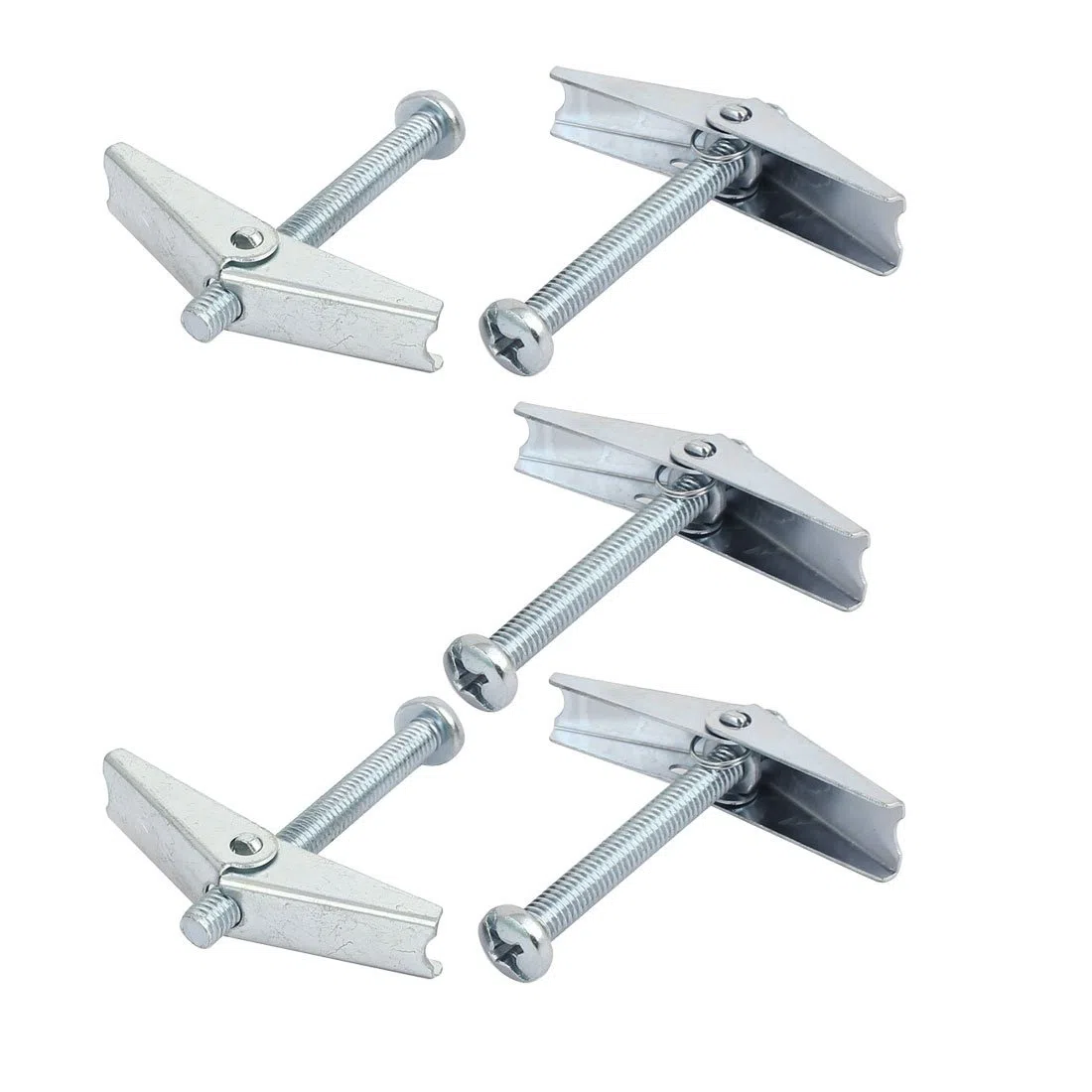 Sourcingmap, 5/16 "x 7,6 cm filettatura maschio caricata a molla a parete cava testa rotonda Toggle Bolt 5 pz