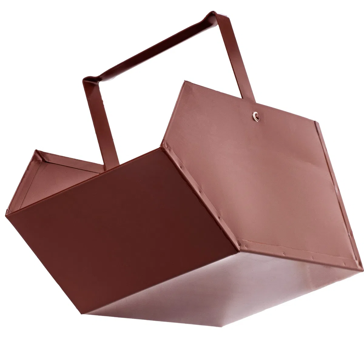 KADAX Contenitore di Cenere Realizzato in Metallo, 32 x 21 cm, Scatola di Cenere con Manico Comodo, Scatola, Ciotola di Cenere, Contenitore a, Scatola a in (Marrone)