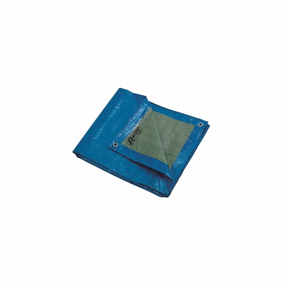 Ribimex Telo di Protezione Leggero Impermeabile 5x8 m in Polietilene, Occhielli in Alluminio, Resistente agli Agenti Atmosferici, Ideale per Uso Domestico e Campeggio - PRB06505X08