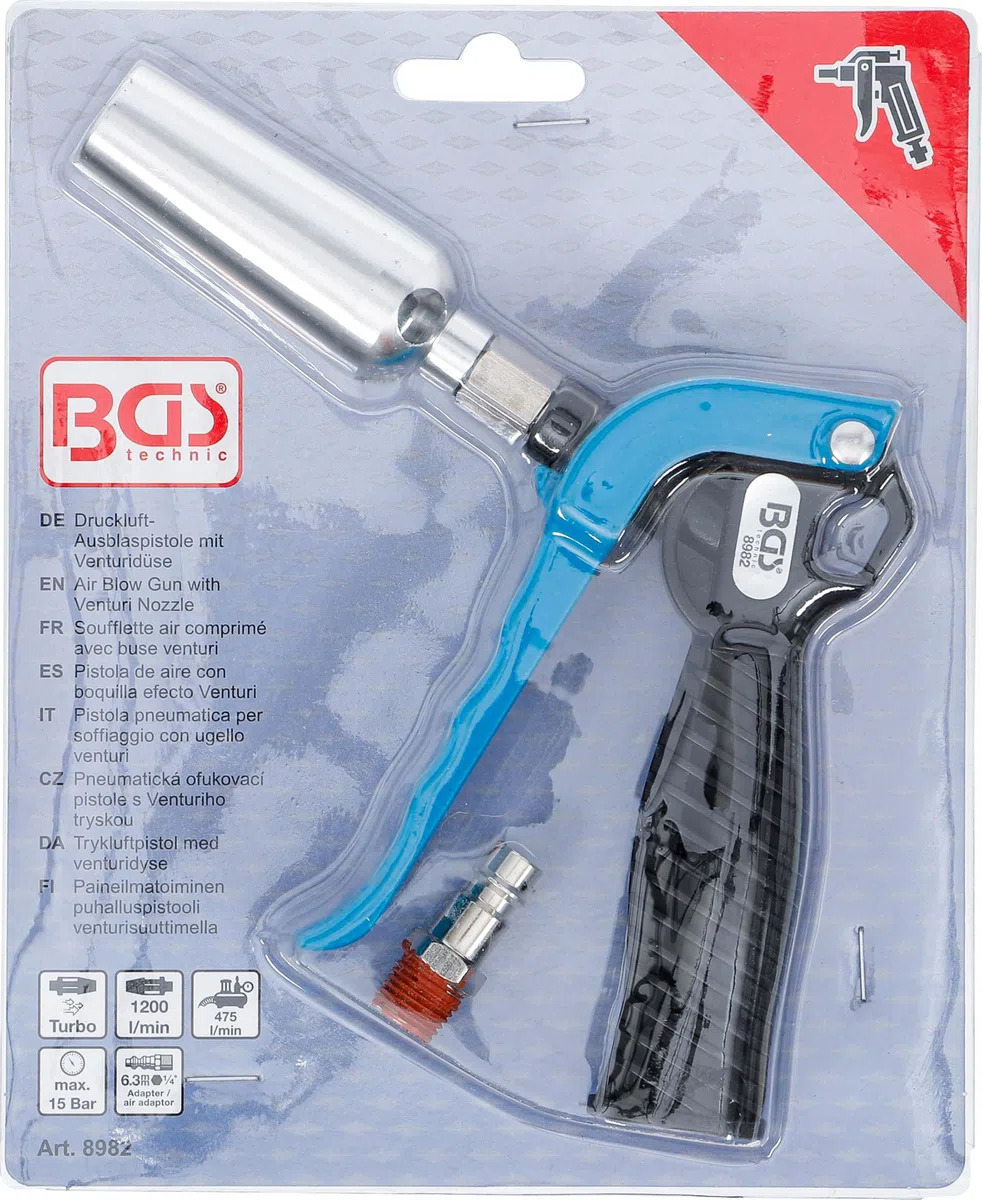 BGS 8982 | Pistola pneumatica per soffiaggio con ugello "venturi"