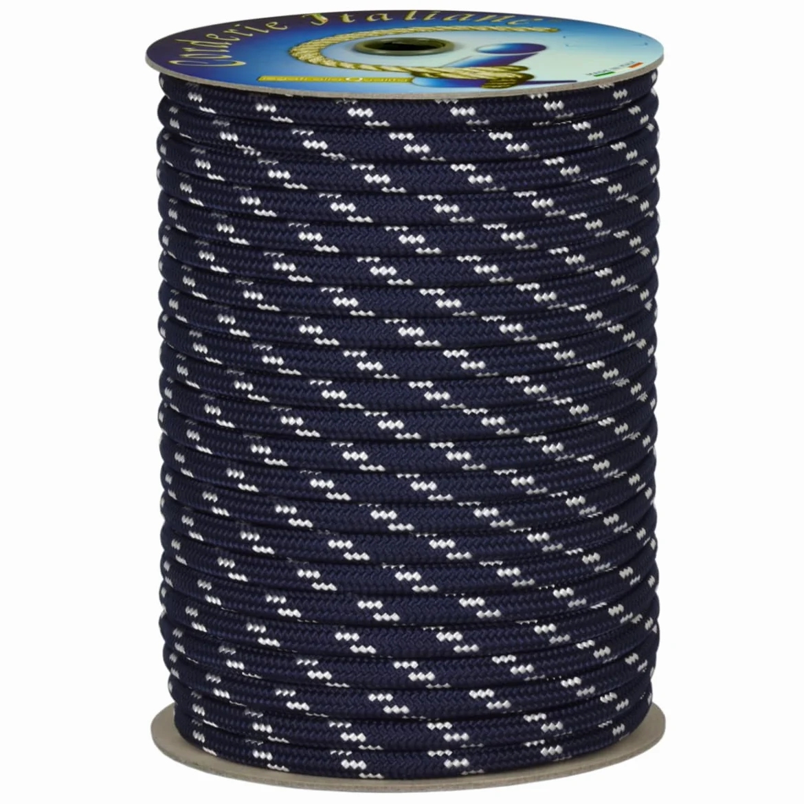 006009146 Treccia corit blu, 10 mm - 30 mt, Corda intrecciata multiuso resistente ai raggi U.V. e all'abrasione, per attività all'aperto, giardino, mare, guinzagli e fai da te, rottura 1050 kg