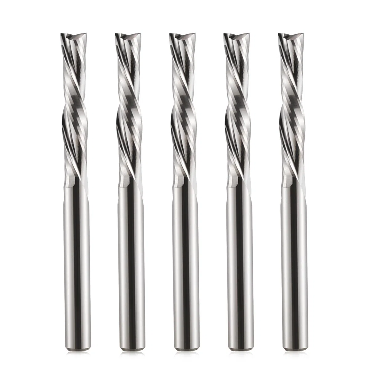 HOZLY 3,175 mm x 17 mm per mancini 2 punte a spirale in carburo per fresa a taglio, confezione da 5 (3.175x3.175x17mm)