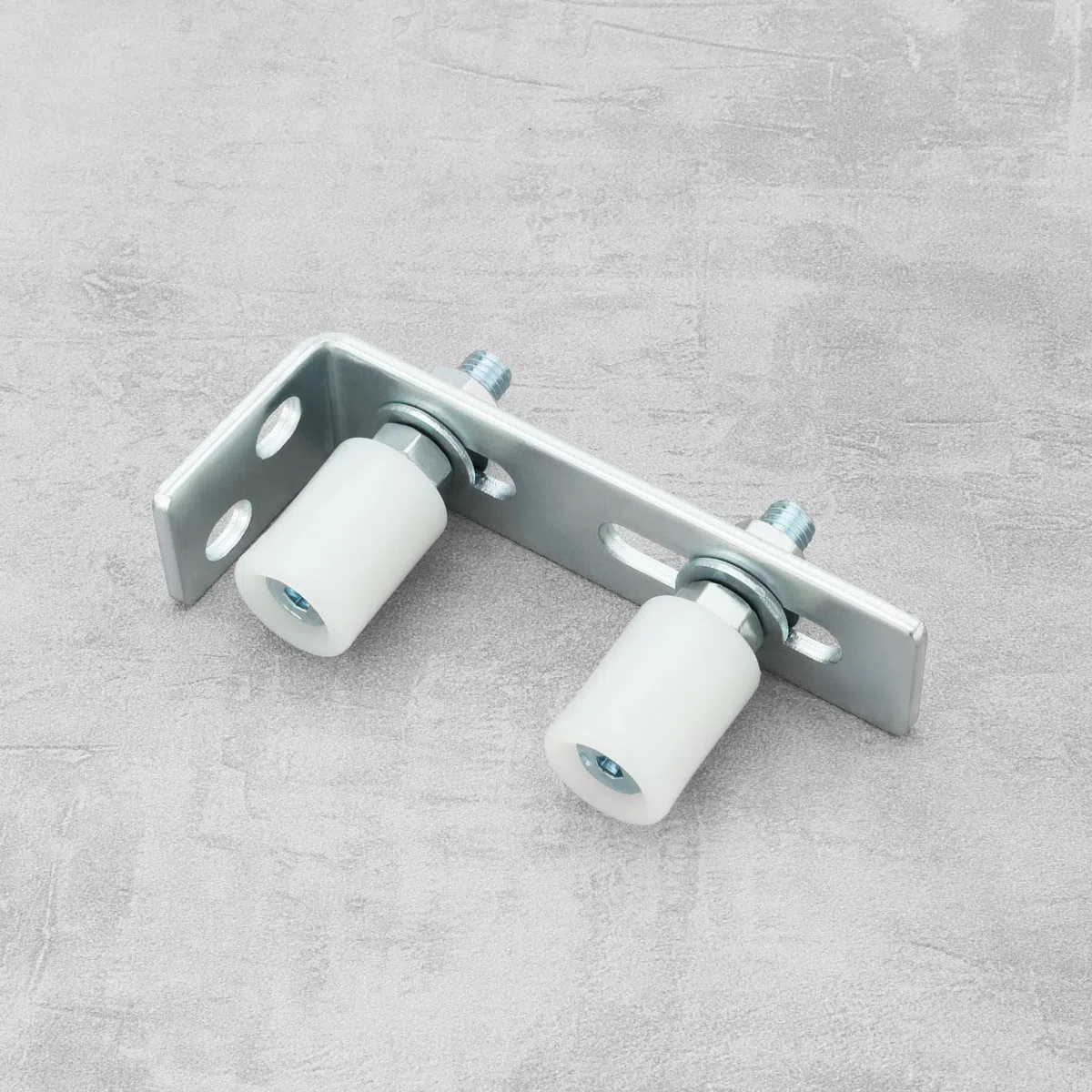EMSea 1 Set Porta Rullo Guida Blocco Guida Porta Cortile Ruota Guida In Zinco Bianco Telaio Rullo 30x40mm Per Porta Scorrevole Cancello Di Fabbrica