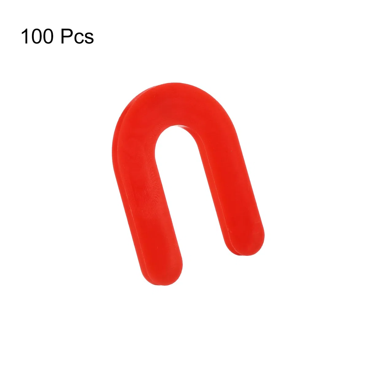 sourcing map 100 Pezzi Distanziatori per Piastrelle a Ferro di Cavallo 3mm 1/8 Pollici Forma a U Plastica Parete Pavimento Distanziatori per Piastrelle per Livellamento Piastrelle, Rosso
