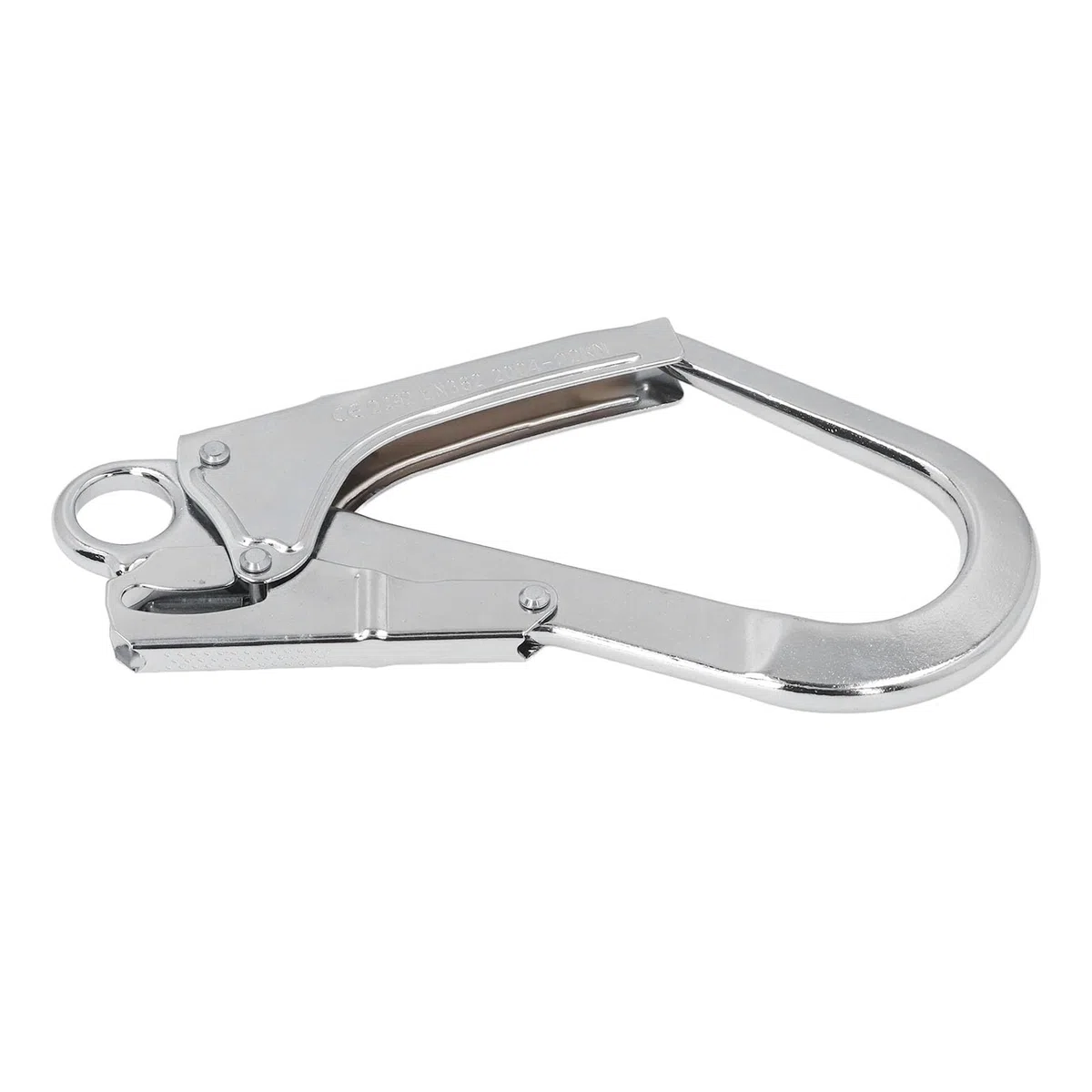 Gancio a Moschettone di Sicurezza per Impalcatura da Arrampicata 25KN, Argento, Acciaio Legato, CARABINER, Attrezzature per Animali di Allevamento, Rettangolare, Chiusura Automatica