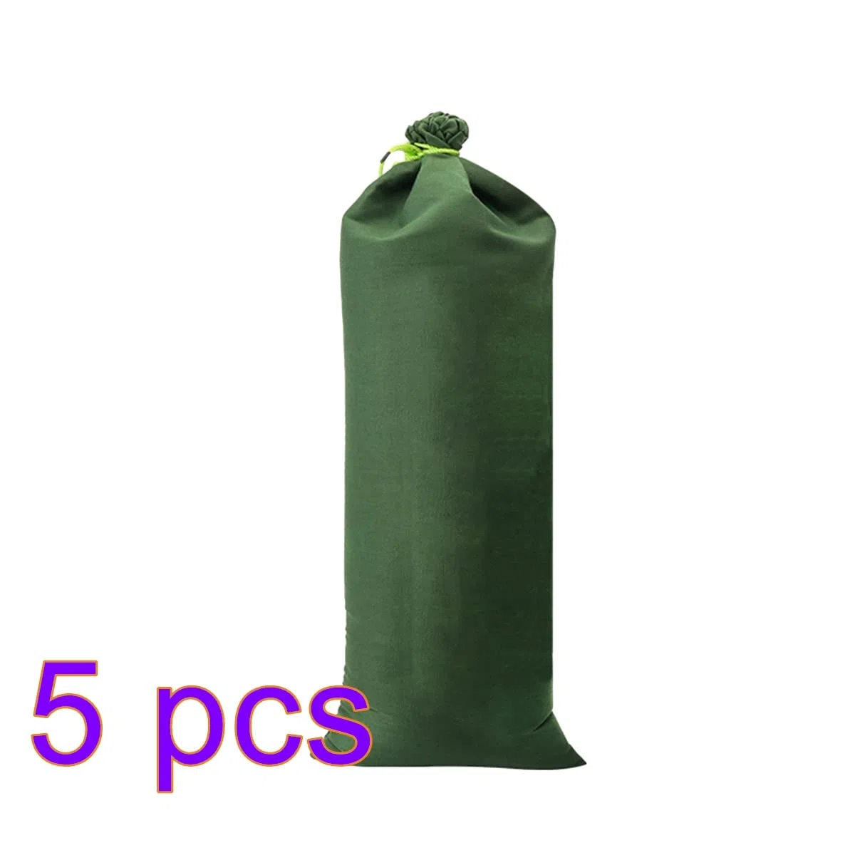 CAPRIZ 5Pcs sacchetti di sabbia inondazione barriera d'acqua sacchi di sabbia per inondazioni borse di sabbia di tela allargate con legami sacchetti di sabbia riutilizzabili ispessiti protezione