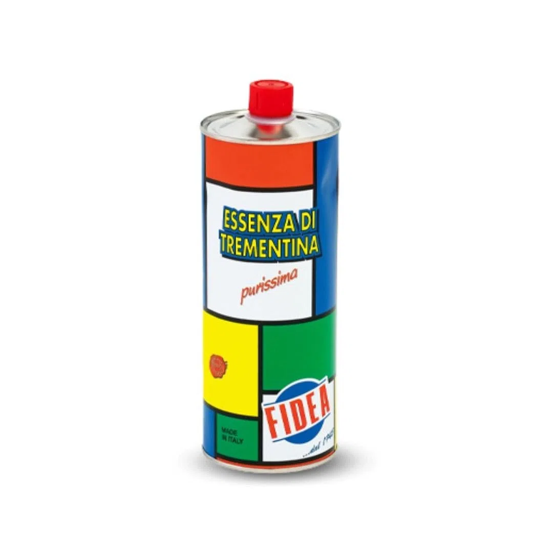 FIDEA - Essenza di Trementina per pittura ad olio, diluente per colori, acquaragia vegetale Distillata di Alta Qualità, purissima - Made in Italy (1 litro)