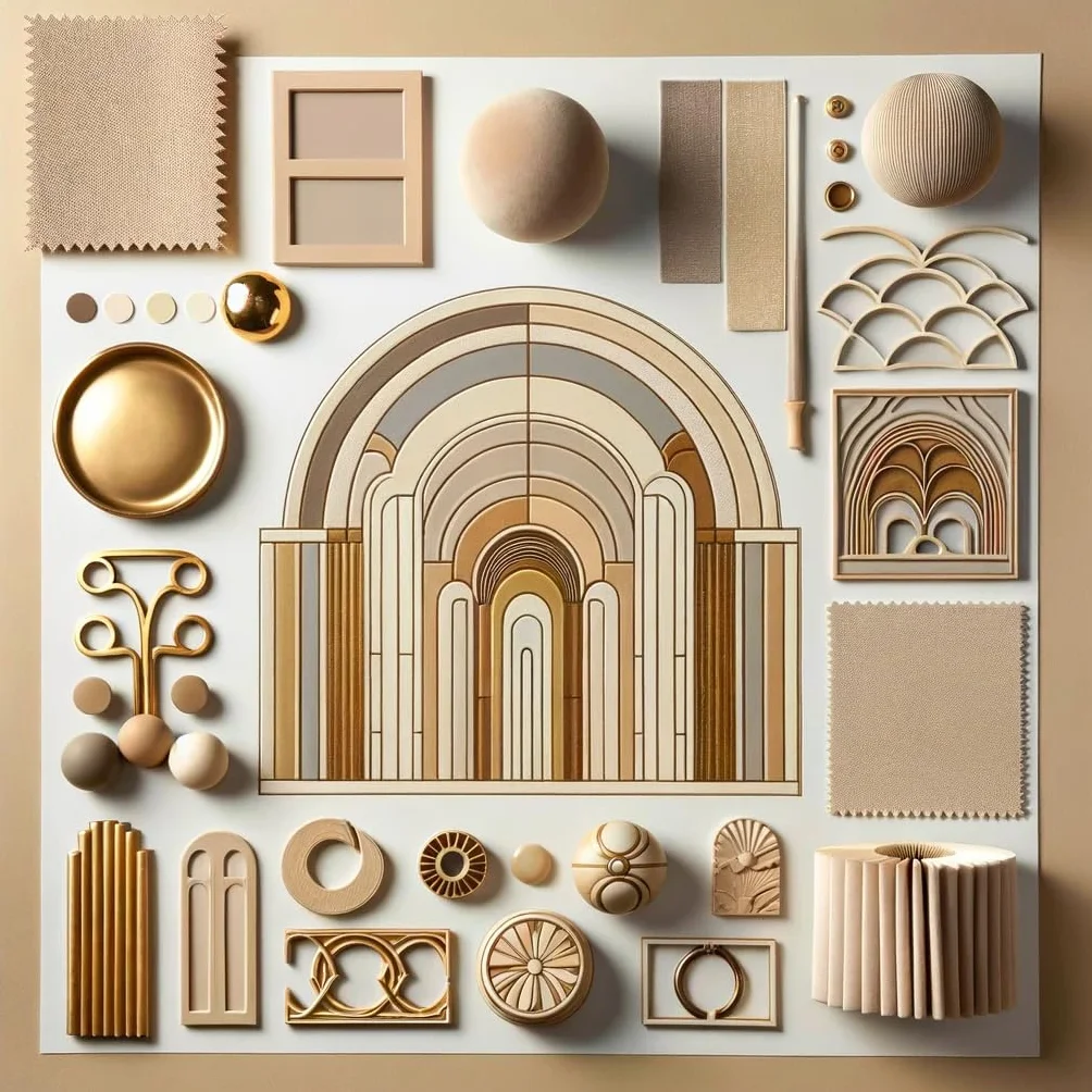 Newroom Tapete Beige Vlies Bogen - Modern Boho Art Deco Linien für Wohnzimmer Schlafzimmer