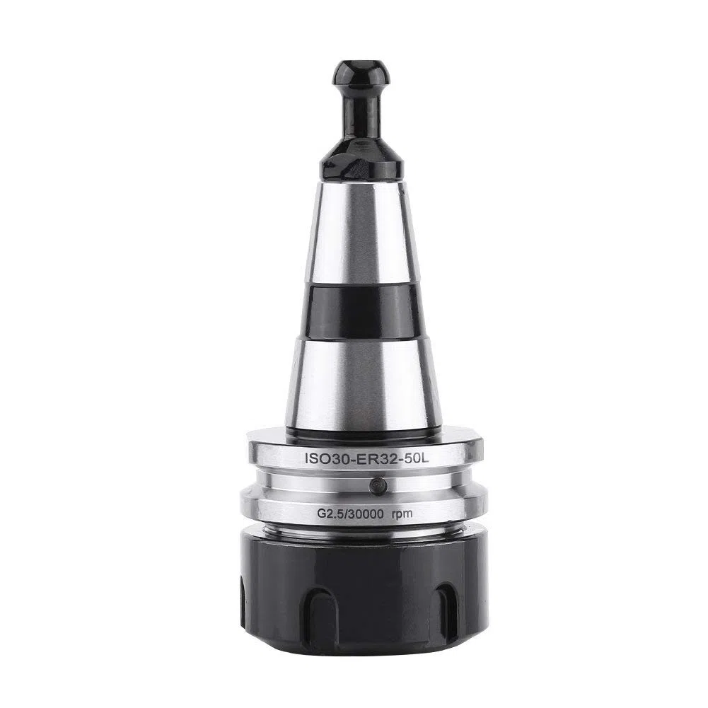 ISO30 ER32 Balance Collet Chuck Acciaio inossidabile G2.5 30000RPM CNC Utensile da tornio Portautensile Argento e nero