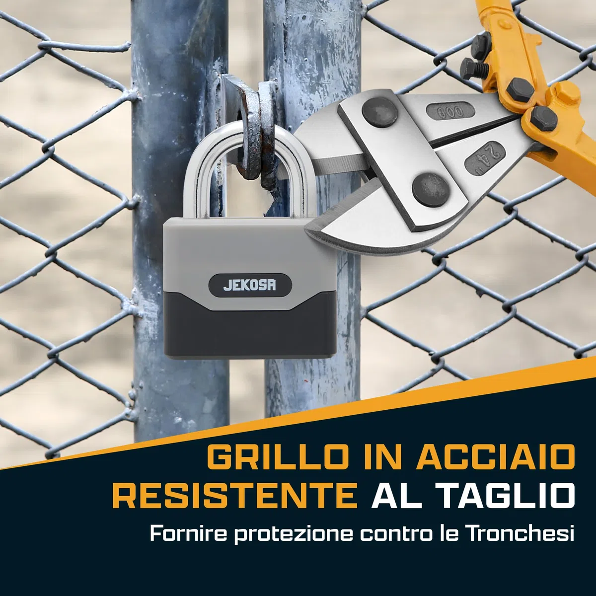 PDP68 Lucchetto Con Combinazione Per Impieghi Gravosi – Archetto Antitaglio 11 mm, Guscio In Poliammide Resistente Alle Intemperie | Per Armadietti Scuola/Palestra, Serrande, Cancelli