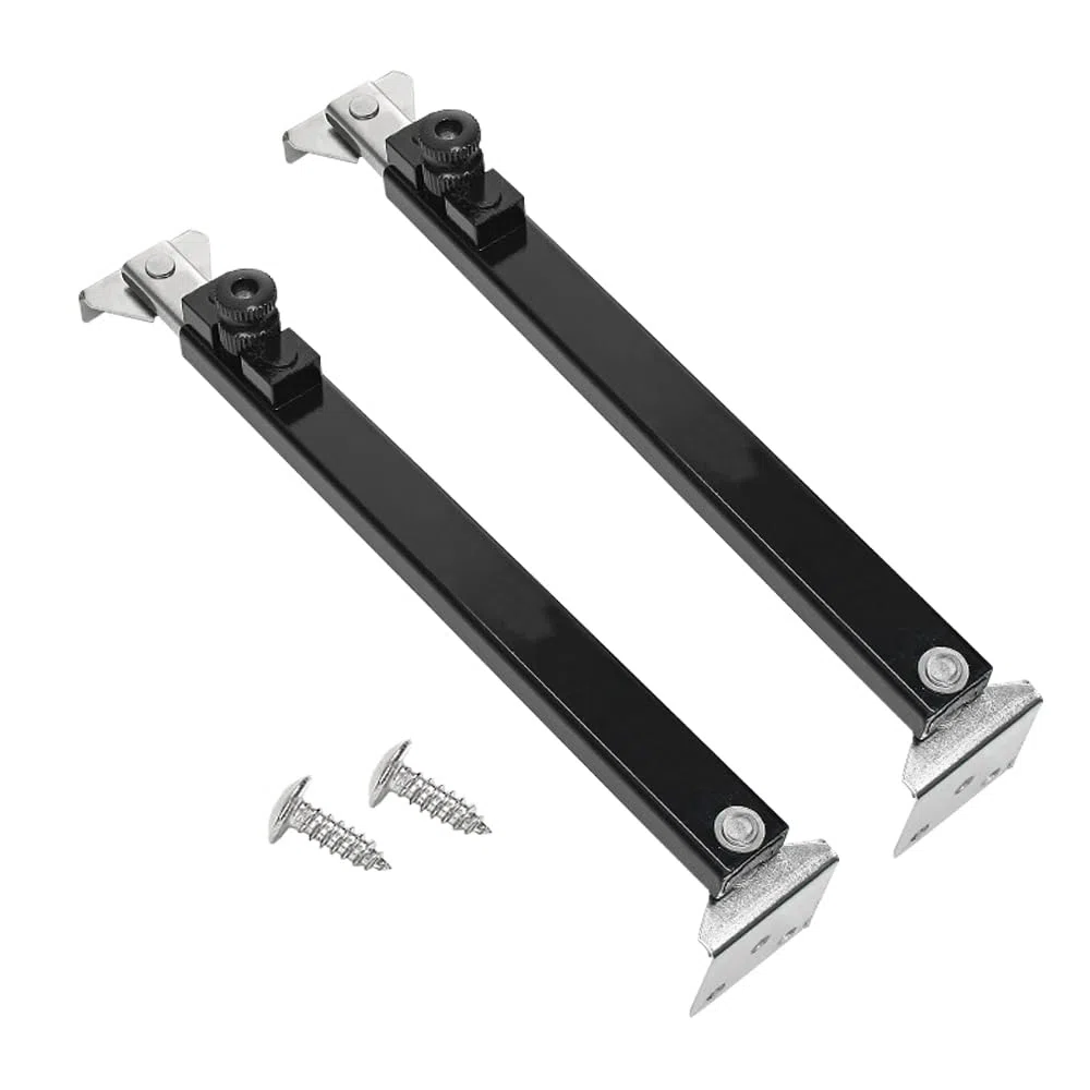 2 pezzi di limitatore regolabile per finestre, cerniere nere per finestre a battente per finestre con telaio in PVC, alluminio e acciaio