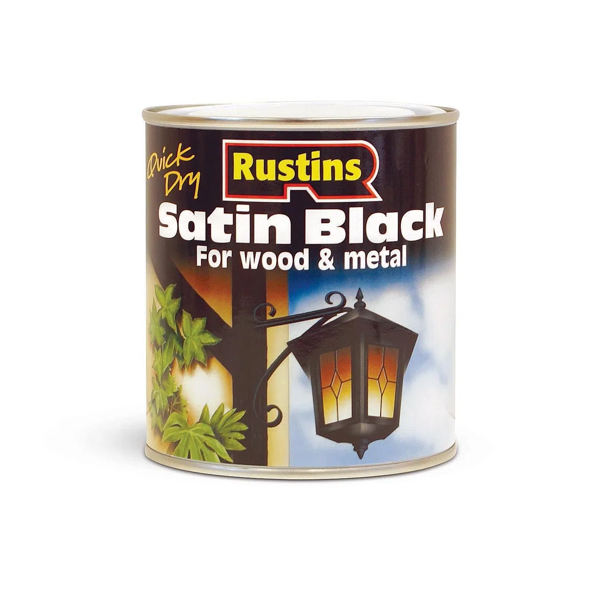 Rustins - Vernice satinata ad asciugatura rapida, 500ML, colore: Nero