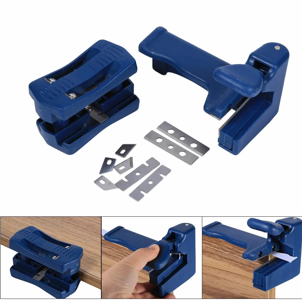 Fdit 2 Pezzi bordatrice Manuale rifilatura Set Manico rifilatrice bordatrice bordatrice rifilatura Manuale attrezzo per la Lavorazione del Legno