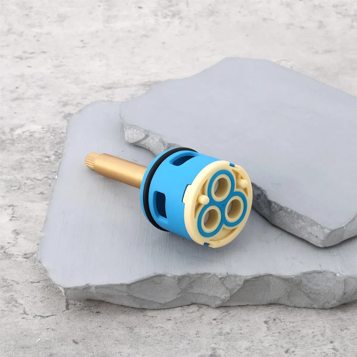 SG Store Cartuccia a disco in ceramica da 85,7 mm, miscelatore termostatico per doccia a 2 vie a 3 fori, adatto per deviatore a due vie, valvola doccia