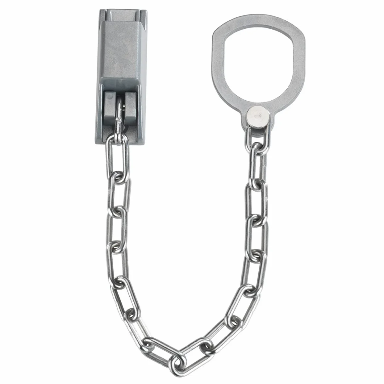 WENKO Catena di sicurezza per porta, Metallo zincato, 30 x 7 x 2.5 cm, Argento opaco