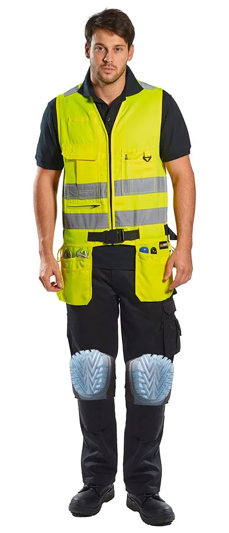 Portwest KP40BKR Coppia di Ginocchiere Ultimate Gel, Nero/Turchese
