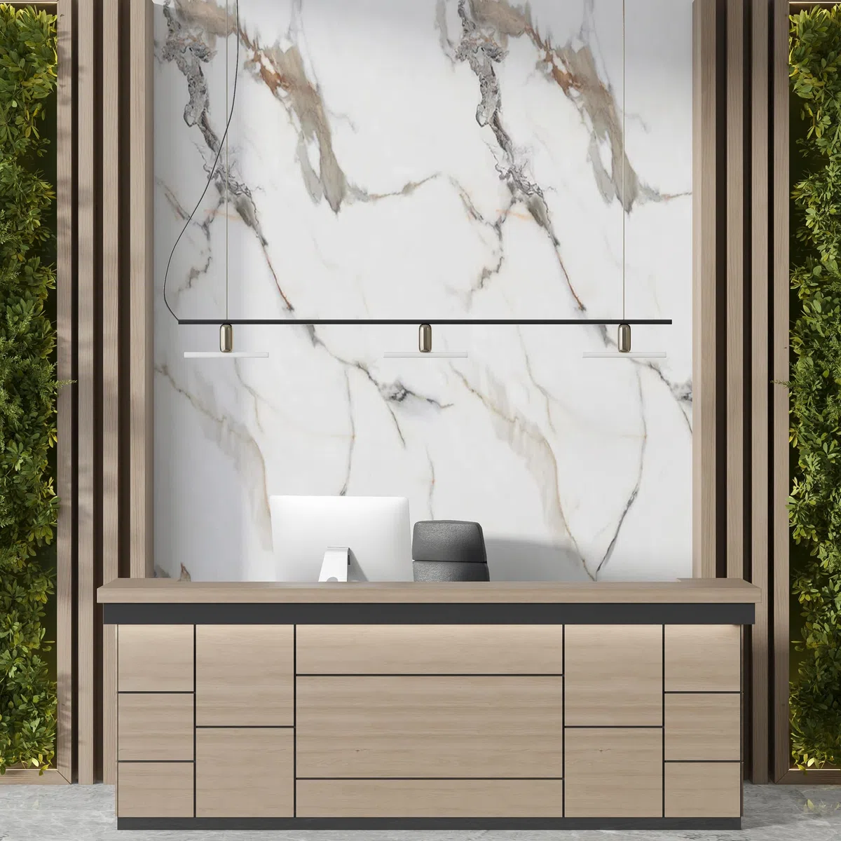 IZODEKOR Rivestimento Murale Aspetto Marmo - 1x pannello - Alternativa alle Piastrelle del Bagno/della Cucina, Pannelli per Pareti Doccia, Pannelli per Pareti Posteriori della Cucina | Garden Of Eden