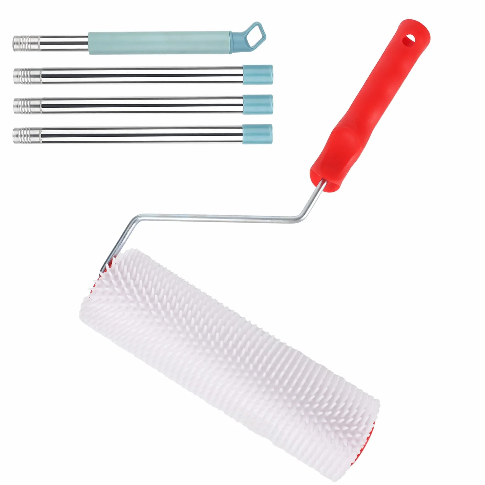 Rullo di compensazione 23 cm rullo di sfiato con asta lunga 1,5 m, rullo di compensazione per unghie per la ventilazione dei rivestimenti del pavimento
