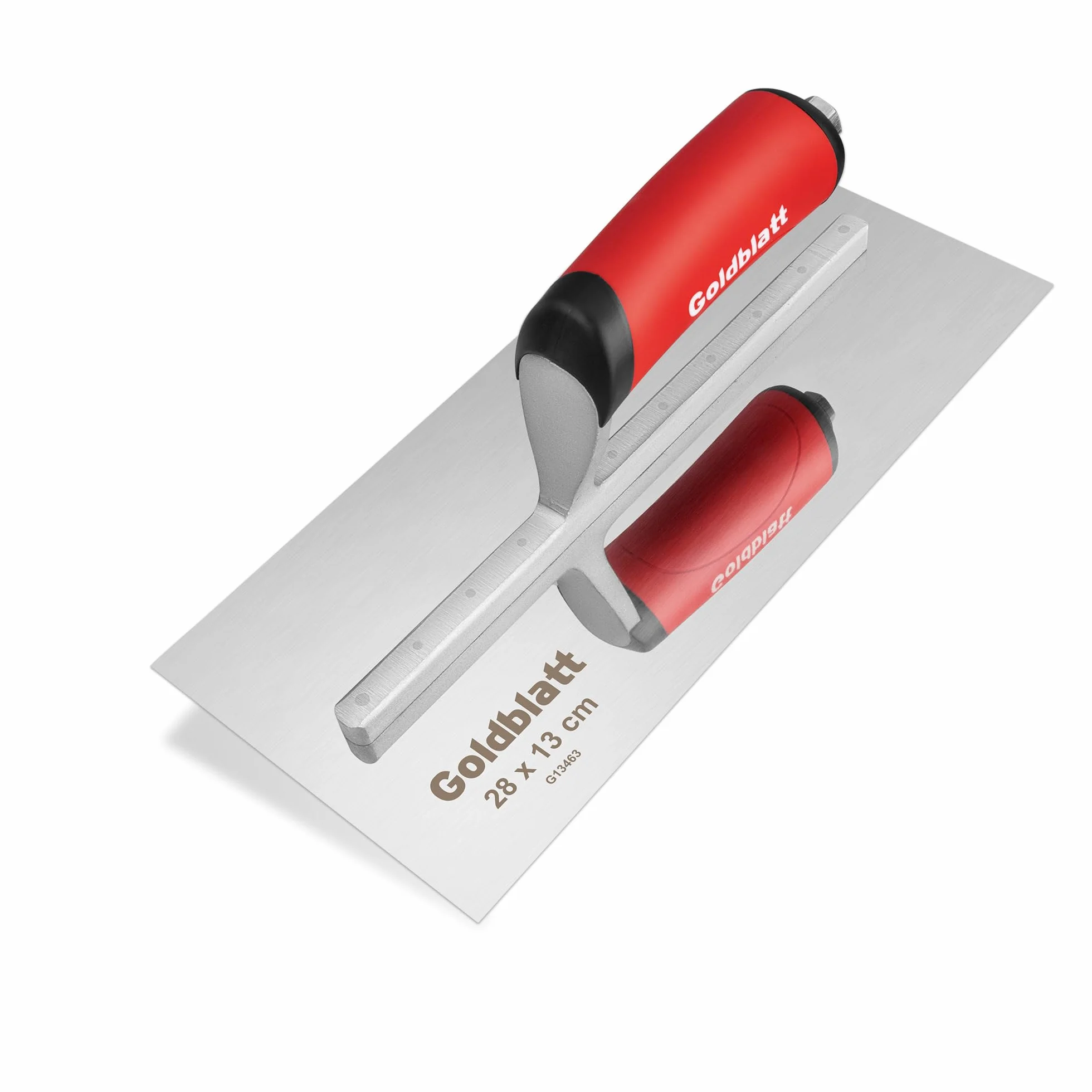 GOLDBLATT Frattazzo per Rasatura, Frattone Liscio In Acciaio Inossidabile, Cazzuola per Cartongesso 28x13 CM, Attrezzi da Muratore