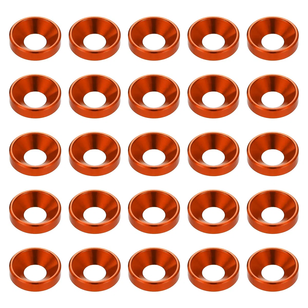QUARKZMAN 40Pz Rondella A Barca M6 Lega Alluminio Anodizzato Rondelle Finitura Guarnizioni Per Viti Per Parti Accessori Arancione